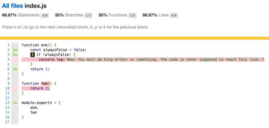 mocha code coverage