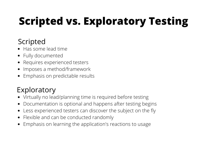 scripted vs exploratory